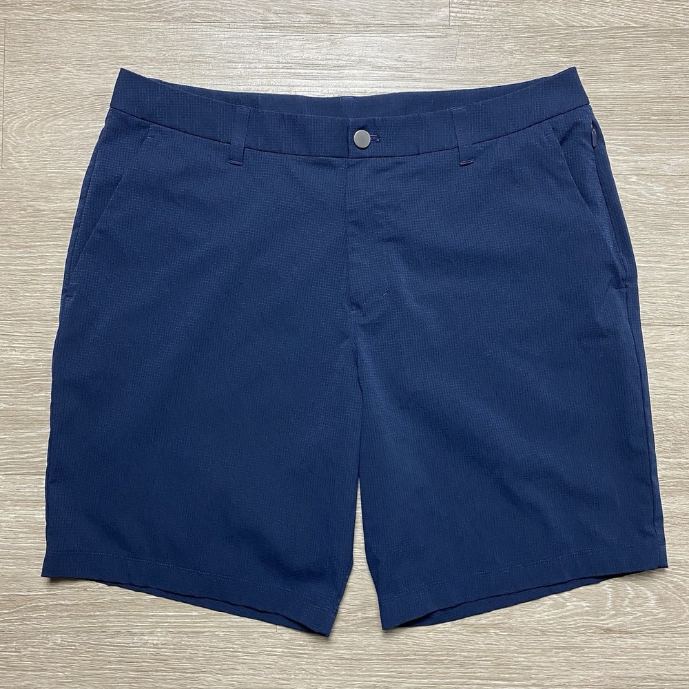 Lululemon ABC Classic Fit Woven Air Shorts Men's 36 Blue 7" Inseam Athleisure